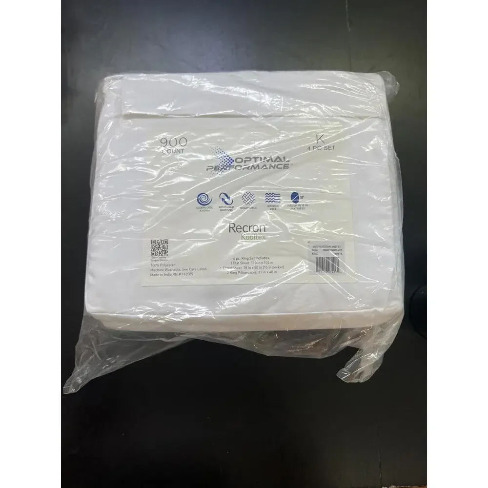 Optimal‎ Performance Sheet Set White 900 Count Cooling King